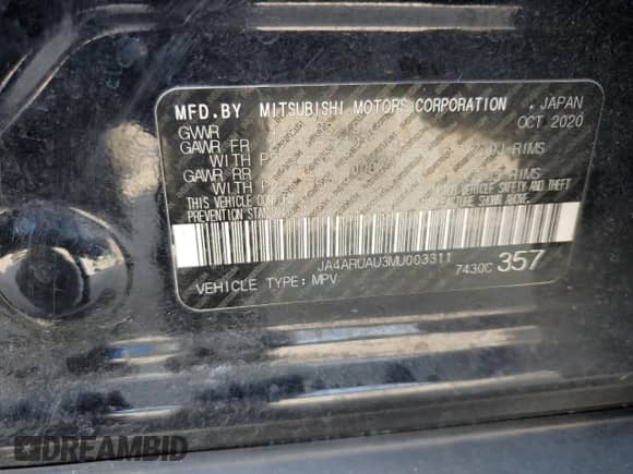 2021 Mitsubishi Outlander ES z VIN JA4ARUAU3MU003311, wystawiony jako Copart lot #70661835 z przebiegiem 114 434 mil mil oraz Szkoda całkowita • Salvage title. Historia ofert i sprzedaży dostępna na DreamBid. Obrazek 14.