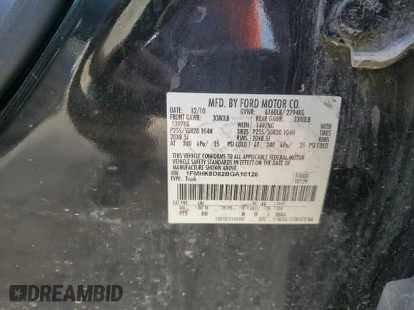 2011 Ford Explorer XLT с VIN 1FMHK8D82BGA10126, выставлен на аукционе Copart как лот 86217685 с пробегом 158 959 миль миль и Чистый • Clean title. История ставок и продаж доступна на DreamBid. Изображение 13.