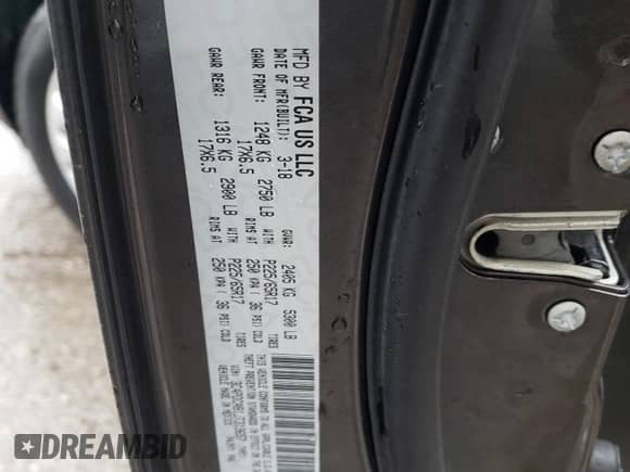 2018 Dodge Journey SE с VIN 3C4PDCAB1JT319657, выставлен на аукционе Copart как лот 76963503 с пробегом 90 154 миль миль и Списание • Salvage title. История ставок и продаж доступна на DreamBid. Изображение 14.