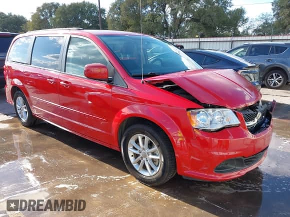 2015 Dodge Grand Caravan SXT with VIN 2C4RDGCG4FR585175, listed as a IAAI auction lot 43407444 with 104,404 mi miles and . Bid and sale history available at DreamBid. Image 1.