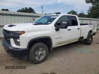 2022 Chevrolet Silverado 2500HD Work Truck with VIN 1GC5WLE70NF338658, listed as a Copart auction lot 69953854 with 143,609 mi miles and Salvage title. Bid and sale history available at DreamBid. Image 1.