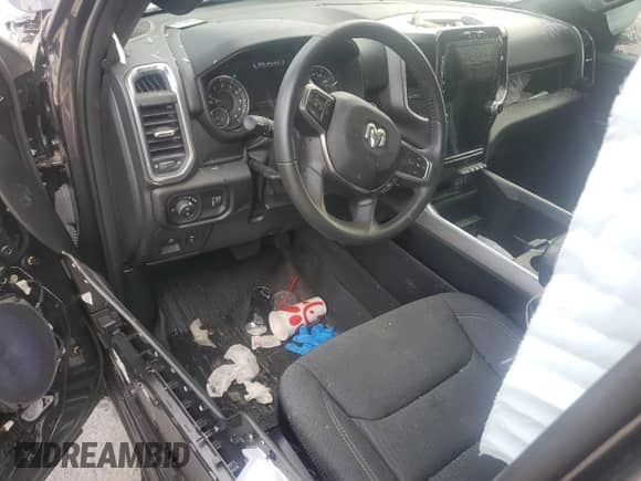 2024 Ram 1500 Big Horn with VIN 1C6SRFFTXRN180551, listed as a Copart auction lot 80147165 with Not provided miles and Salvage title. Bid and sale history available at DreamBid. Image 8.