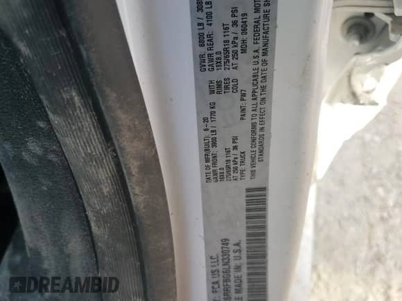 2020 Ram 1500 Big Horn with VIN 1C6RRFBG6LN330749, listed as a Copart auction lot 66701364 with Not provided miles and Non repairable. Bid and sale history available at DreamBid. Image 13.