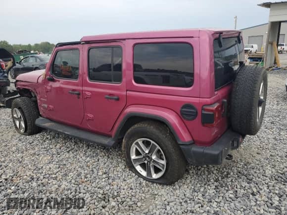 2021 Jeep Wrangler Unlimited Sahara High Altitude with VIN 1C4HJXEG6MW861359, listed as a Copart auction lot 81632715 with 56,417 mi miles and Salvage title. Bid and sale history available at DreamBid. Image 2.