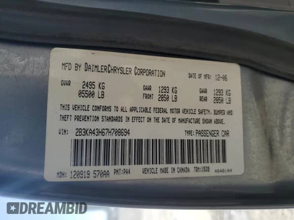 2007 Dodge Charger Police z VIN 2B3KA43H67H708694, wystawiony jako Copart lot #46912315 z przebiegiem 132 379 mil mil oraz Szkoda całkowita • Salvage title. Historia ofert i sprzedaży dostępna na DreamBid. Obrazek 12.