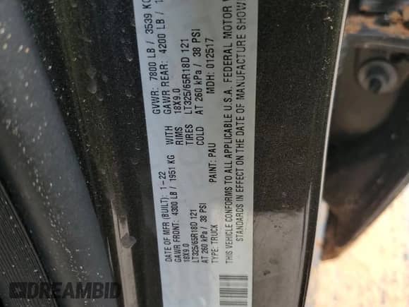 2022 Ram 1500 TRX с VIN 1C6SRFU96NN103743, выставлен на аукционе Copart как лот 66713395 с пробегом 55 561 миль миль и Списание • Salvage title. История ставок и продаж доступна на DreamBid. Изображение 12.