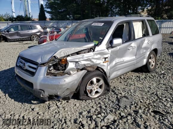 2006 Honda Pilot EX-L z VIN 2HKYF18636H502125, wystawiony jako Copart lot #68230233 z przebiegiem 151 253 mil mil oraz Szkoda całkowita • Salvage title. Historia ofert i sprzedaży dostępna na DreamBid. Obrazek 1.