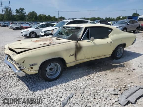 1968 Chevrolet Malibu с VIN 136378B205994, выставлен на аукционе Copart как лот 63202004 с пробегом Не указан миль и На запчасти • Non repairable. История ставок и продаж доступна на DreamBid. Изображение 1.