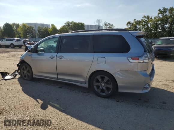 2015 Toyota Sienna SE with VIN 5TDXK3DC0FS567474, listed as a Copart auction lot 80295615 with 93,112 mi miles and Salvage title. Bid and sale history available at DreamBid. Image 2.