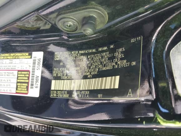 2011 Toyota Sienna SE с VIN 5TDXK3DC9BS122337, выставлен на аукционе IAAI как лот 42245460 с пробегом 270 970 миль миль и . История ставок и продаж доступна на DreamBid. Изображение 9.