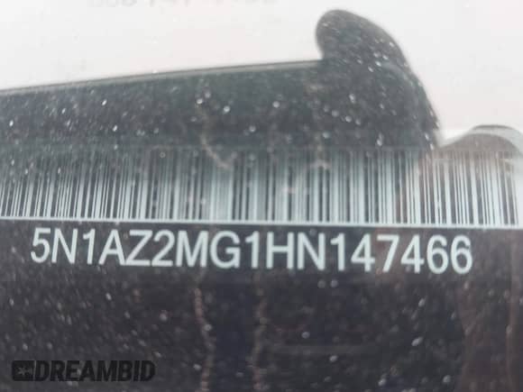 2017 Nissan Murano S with VIN 5N1AZ2MG1HN147466, listed as a IAAI auction lot 42132952 with 102,182 mi miles and . Bid and sale history available at DreamBid. Image 9.