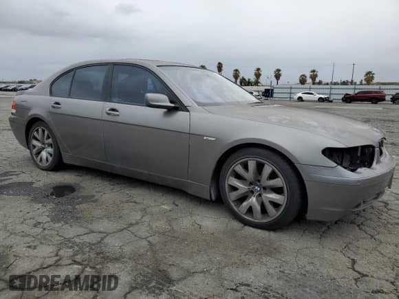 2004 BMW 7 Series with VIN WBAGL63534DP72679, listed as a Copart auction lot 48089885 with 145,380 mi miles and Clean title. Bid and sale history available at DreamBid. Image 4.