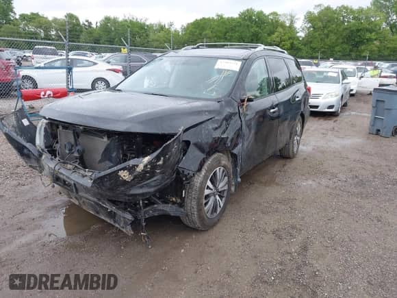 2017 Nissan Pathfinder SV with VIN 5N1DR2MMXHC675442, listed as a IAAI auction lot 42309321 with 48,343 mi miles and . Bid and sale history available at DreamBid. Image 2.