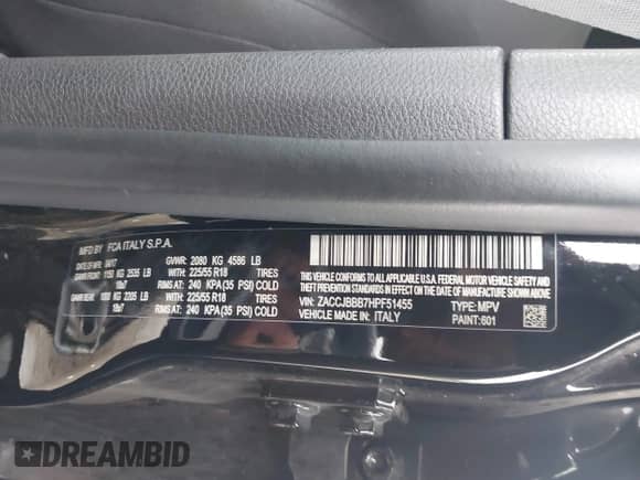 2017 Jeep Renegade Latitude с VIN ZACCJBBB7HPF51455, выставлен на аукционе IAAI как лот 43029357 с пробегом Не указан миль и . История ставок и продаж доступна на DreamBid. Изображение 9.