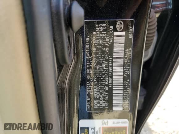 2016 Toyota Camry LE с VIN 4T1BD1FK3GU184781, выставлен на аукционе Copart как лот 80187635 с пробегом 124 116 миль миль и Списание • Salvage title. История ставок и продаж доступна на DreamBid. Изображение 12.