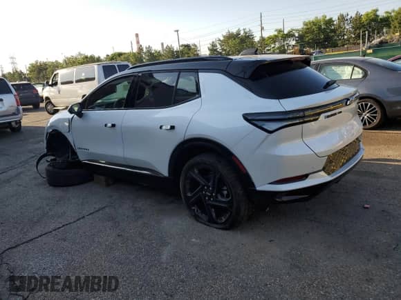 2025 Chevrolet Equinox EV RS с VIN 3GN7DSRR9SS216917, выставлен на аукционе Copart как лот 62695315 с пробегом 178 миль миль и Списание • Salvage title. История ставок и продаж доступна на DreamBid. Изображение 2.