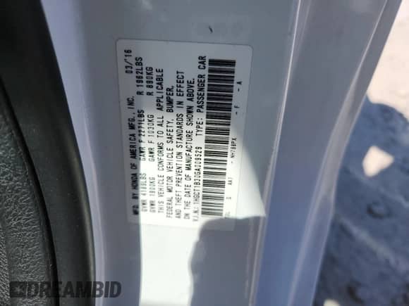 2016 Honda Accord LX-S z VIN 1HGCT1B30GA009529, wystawiony jako Copart lot #71365785 z przebiegiem 109 710 mil mil oraz Czysty tytuł • Clean title. Historia ofert i sprzedaży dostępna na DreamBid. Obrazek 12.