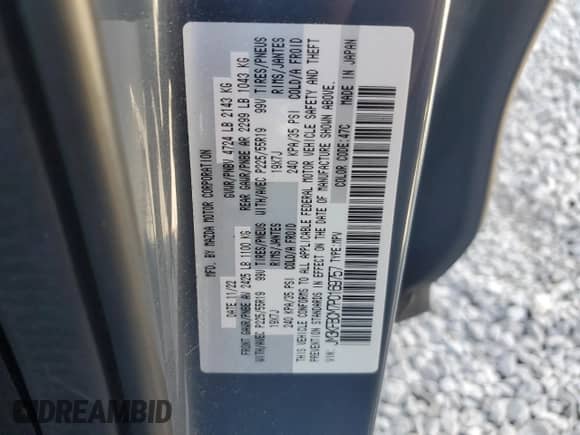 2023 Mazda CX-5 S Carbon Edition z VIN JM3KFBCM7P0169757, wystawiony jako Copart lot #70624645 z przebiegiem 31 275 mil mil oraz Szkoda całkowita • Salvage title. Historia ofert i sprzedaży dostępna na DreamBid. Obrazek 13.