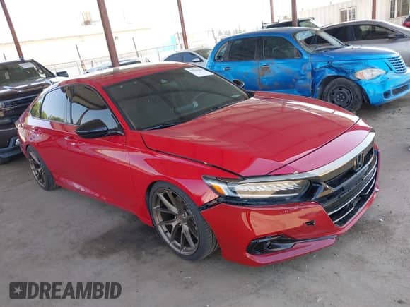 2021 Honda Accord Sport z VIN 1HGCV2F33MA025617, wystawiony jako IAAI lot #42586288 z przebiegiem 57 625 mil mil oraz . Historia ofert i sprzedaży dostępna na DreamBid. Obrazek 1.