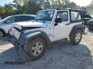 2012 Jeep Wrangler Sport with VIN 1C4AJWAG5CL220348, listed as a Copart auction lot 69854545 with 124,454 mi miles and Salvage title. Bid and sale history available at DreamBid. Image 1.