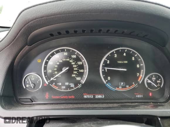 2013 BMW 7 Series 740Li xDrive with VIN WBAYF4C58DD127915, listed as a Copart auction lot 57797565 with 167,513 mi miles and Salvage title. Bid and sale history available at DreamBid. Image 9.