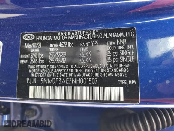 2022 Hyundai Tucson SEL с VIN 5NMJF3AE7NH001507, выставлен на аукционе Copart как лот 67402415 с пробегом 71 083 миль миль и Списание • Salvage title. История ставок и продаж доступна на DreamBid. Изображение 14.