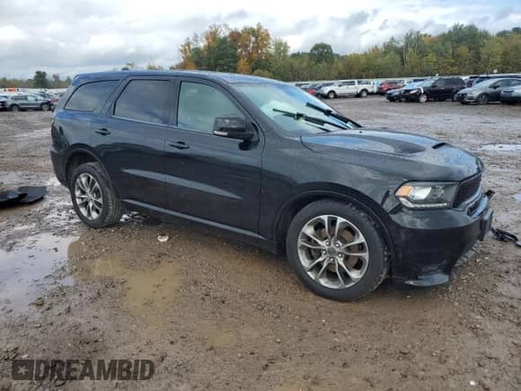 2019 Dodge Durango R/T with VIN 1C4SDJCT9KC756078, listed as a Copart auction lot 81808715 with 107,548 mi miles and Salvage title. Bid and sale history available at DreamBid. Image 4.