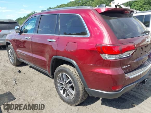 2020 Jeep Grand Cherokee Limited with VIN 1C4RJFBG3LC327626, listed as a IAAI auction lot 42744619 with 38,543 mi miles and . Bid and sale history available at DreamBid. Image 3.