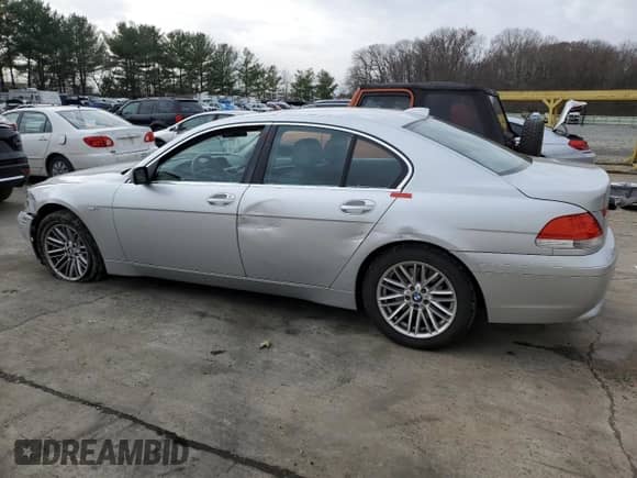 2005 BMW 7 Series 745i with VIN WBAGL63545DP75012, listed as a Copart auction lot 79257723 with Not provided miles and Salvage title. Bid and sale history available at DreamBid. Image 2.