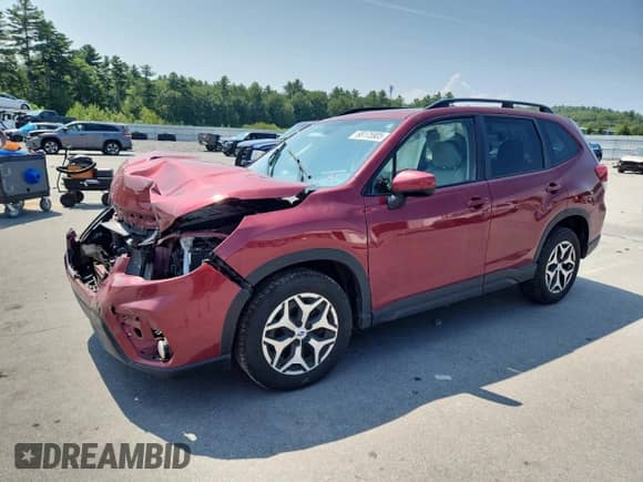 2021 Subaru Forester Premium z VIN JF2SKAJC9MH456329, wystawiony jako Copart lot #68175905 z przebiegiem 67 083 mil mil oraz Szkoda całkowita • Salvage title. Historia ofert i sprzedaży dostępna na DreamBid. Obrazek 1.