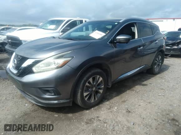 2015 Nissan Murano SV with VIN 5N1AZ2MG7FN202533, listed as a IAAI auction lot 42181500 with 96,200 mi miles and . Bid and sale history available at DreamBid. Image 23.