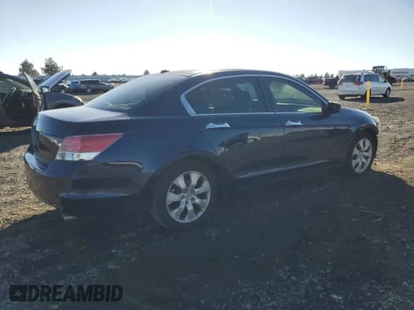 2009 Honda Accord EX-L with VIN 1HGCP36869A032029, listed as a Copart auction lot 82501925 with 99,222 mi miles and Salvage title. Bid and sale history available at DreamBid. Image 3.