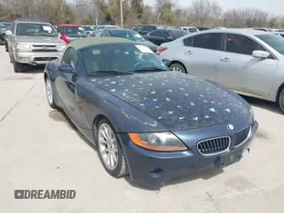 2003 BMW Z4 2.5i with VIN 4USBT33413LS45113, listed as a IAAI auction lot 41748984 with 111,075 mi miles and . Bid and sale history available at DreamBid. Image 1.