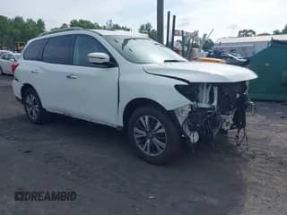 2017 Nissan Pathfinder SV with VIN 5N1DR2MM6HC623919, listed as a IAAI auction lot 42713558 with 50,221 mi miles and . Bid and sale history available at DreamBid. Image 1.