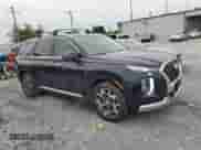 2022 Hyundai Palisade Calligraphy with VIN KM8R74HE4NU341021, listed as a Copart auction lot 71644975 with 44,307 mi miles and Salvage title. Bid and sale history available at DreamBid. Image 4.