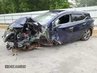 2024 Nissan Murano Platinum with VIN 5N1AZ2DS1RC115750, listed as a Copart auction lot 50755555 with 2,911 mi miles and Salvage title. Bid and sale history available at DreamBid. Image 1.