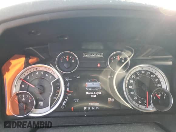 2015 Ram 1500 Outdoorsman with VIN 1C6RR6LT4FS663629, listed as a Copart auction lot 71530015 with 146,566 mi miles and Salvage title. Bid and sale history available at DreamBid. Image 9.