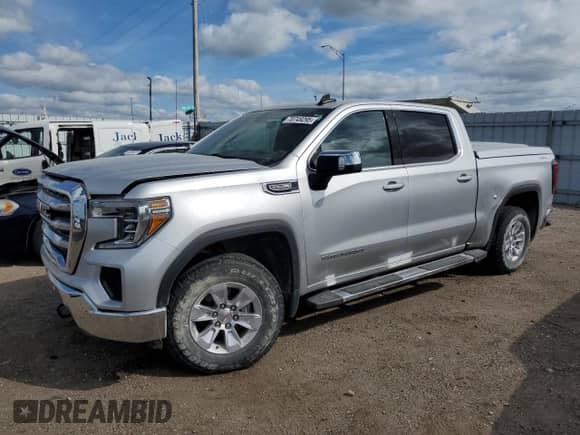 2019 GMC Sierra 1500 SLE z VIN 3GTU9BED7KG255905, wystawiony jako Copart lot #70749295 z przebiegiem Nie podano mil oraz Szkoda całkowita • Salvage title. Historia ofert i sprzedaży dostępna na DreamBid. Obrazek 1.