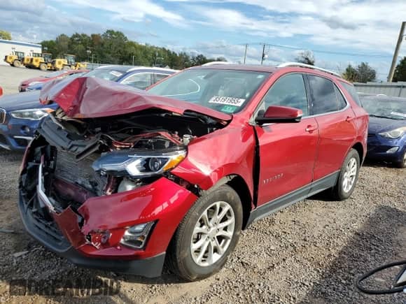 2019 Chevrolet Equinox LT z VIN 2GNAXUEV1K6106132, wystawiony jako Copart lot #85191955 z przebiegiem 79 044 mil mil oraz Szkoda całkowita • Salvage title. Historia ofert i sprzedaży dostępna na DreamBid. Obrazek 1.