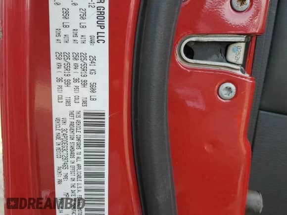 2012 Dodge Journey R/T with VIN 3C4PDDEG3CT297465, listed as a Copart auction lot 79941344 with 141,015 mi miles and Salvage title. Bid and sale history available at DreamBid. Image 16.