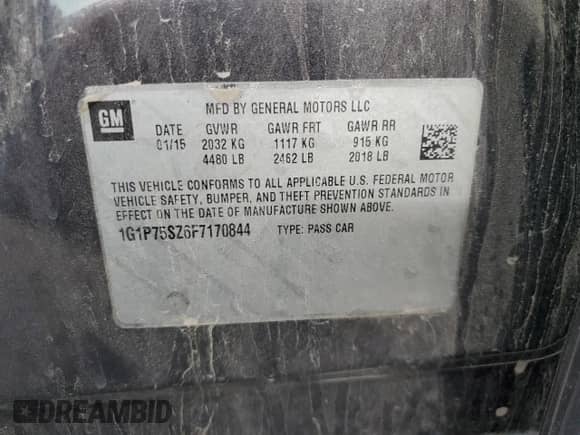 2015 Chevrolet Cruze Diesel z VIN 1G1P75SZ6F7170844, wystawiony jako Copart lot #85155695 z przebiegiem 107 415 mil mil oraz Szkoda całkowita • Salvage title. Historia ofert i sprzedaży dostępna na DreamBid. Obrazek 12.