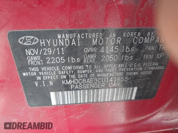 2012 Hyundai Elantra SE с VIN KMHDC8AE3CU141655, выставлен на аукционе IAAI как лот 42105724 с пробегом 88 542 миль миль и . История ставок и продаж доступна на DreamBid. Изображение 9.