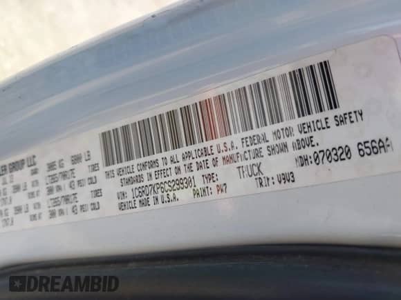 2012 Ram 1500 Tradesman с VIN 1C6RD7KP6CS299301, выставлен на аукционе IAAI как лот 42982876 с пробегом 120 181 миль миль и . История ставок и продаж доступна на DreamBid. Изображение 9.