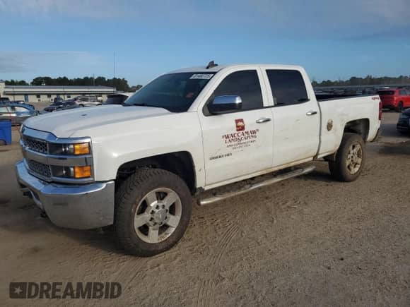 2019 Chevrolet Silverado 2500HD Work Truck z VIN 1GC1KREG1KF179755, wystawiony jako Copart lot #81480725 z przebiegiem 153 833 mil mil oraz Szkoda całkowita • Salvage title. Historia ofert i sprzedaży dostępna na DreamBid. Obrazek 1.