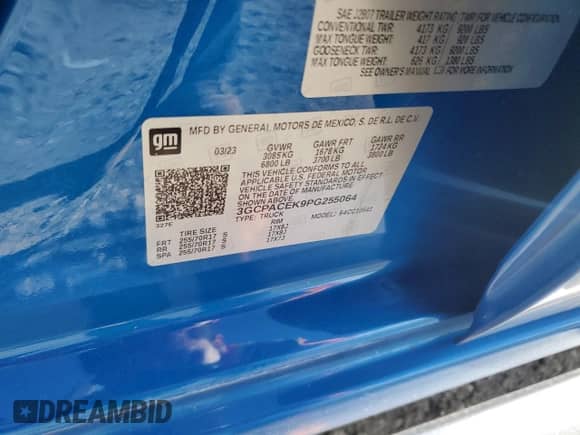 2023 Chevrolet Silverado 1500 LT с VIN 3GCPACEK9PG255064, выставлен на аукционе Copart как лот 83795715 с пробегом 30 688 миль миль и Списание • Salvage title. История ставок и продаж доступна на DreamBid. Изображение 12.