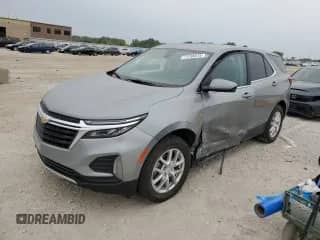 2023 Chevrolet Equinox LT с VIN 3GNAXUEG1PL141340, выставлен на аукционе Copart как лот 71738015 с пробегом 17 136 миль миль и Списание • Salvage title. История ставок и продаж доступна на DreamBid. Изображение 1.