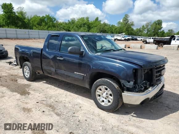 2008 GMC Sierra 1500 Work Truck with VIN 1GTEC19038Z297214, listed as a Copart auction lot 55752615 with 154,318 mi miles and Salvage title. Bid and sale history available at DreamBid. Image 4.