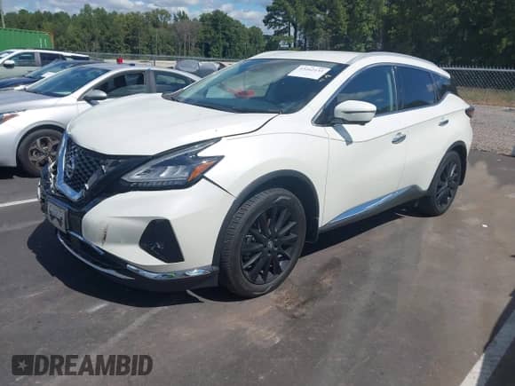 2021 Nissan Murano SL z VIN 5N1AZ2CJ8MC136936, wystawiony jako IAAI lot #43262133 z przebiegiem 72 301 mil mil oraz . Historia ofert i sprzedaży dostępna na DreamBid. Obrazek 2.