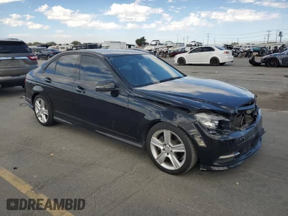2011 Mercedes-Benz C 300 Sport with VIN WDDGF5EB3BR154677, listed as a Copart auction lot 85662525 with 158,943 mi miles and Salvage title. Bid and sale history available at DreamBid. Image 4.