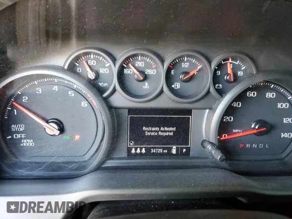 2024 Chevrolet Silverado 1500 Custom with VIN 1GCPABEK9RZ164101, listed as a Copart auction lot 80674405 with 34,729 mi miles and Salvage title. Bid and sale history available at DreamBid. Image 9.